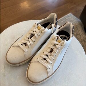 Cole Haan Women’s Grand Pro Topspin Optic White Gold-Leopard Leather Sz 8